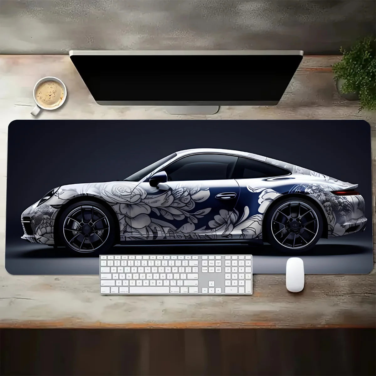 Large White Sports Car Design