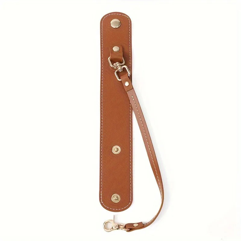 Vintage Leather Glove Holder Strap With Clasp Leather Towel Holder For Handbag