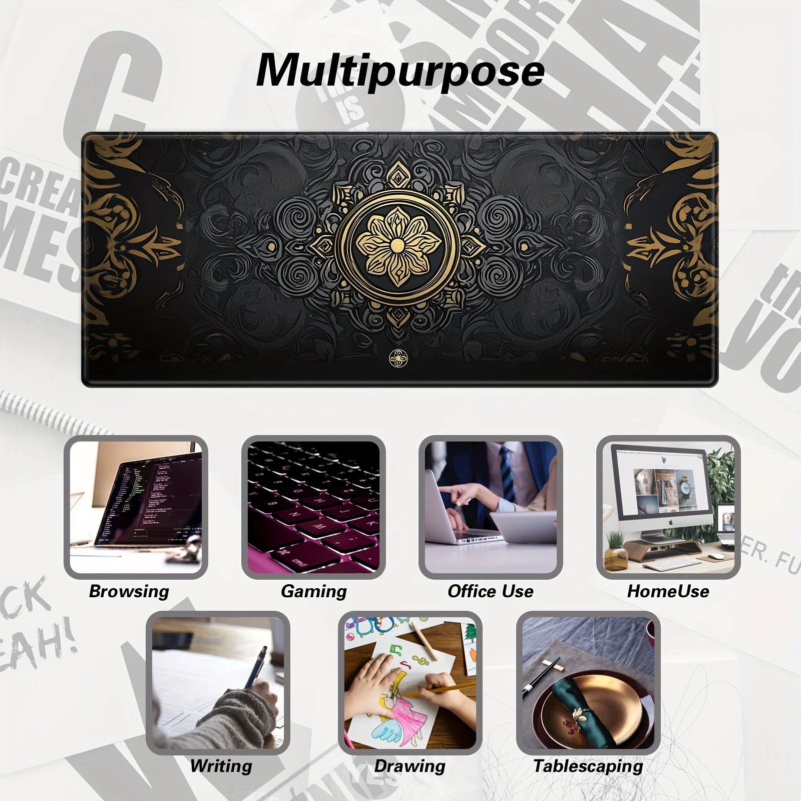 Mandala Flower Desk Mat