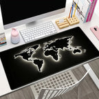 Large Retro Black World Map