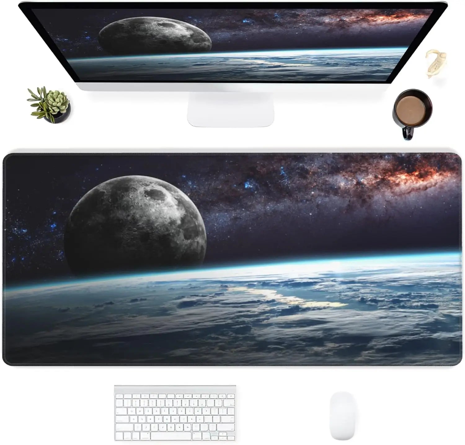 Desk Mat Pattern Black Extended