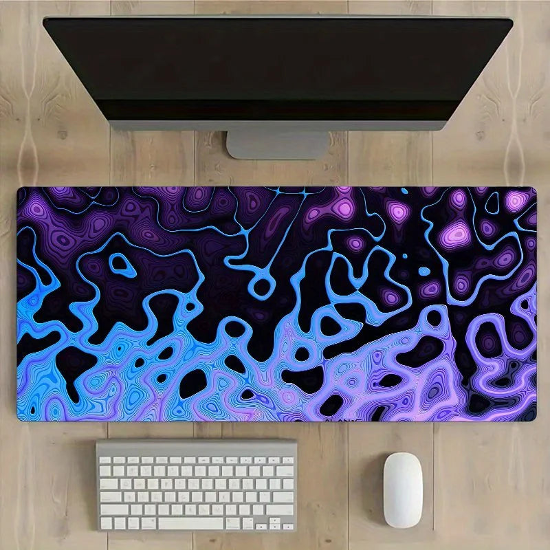 Topographic Abstract Fluid Line Mouse Pad
