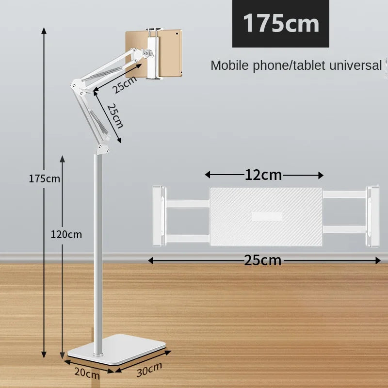 Metal Carbon Steel Flexible Arm Floor Tablet holder stand - Bed Stand For Lying Down Support Cell Phone IPad Bracket Grip