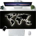 Large Retro Black World Map