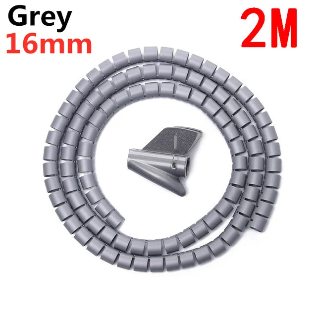 2M/1M Flexible Spiral Cable Wire Protector Cable Organizer