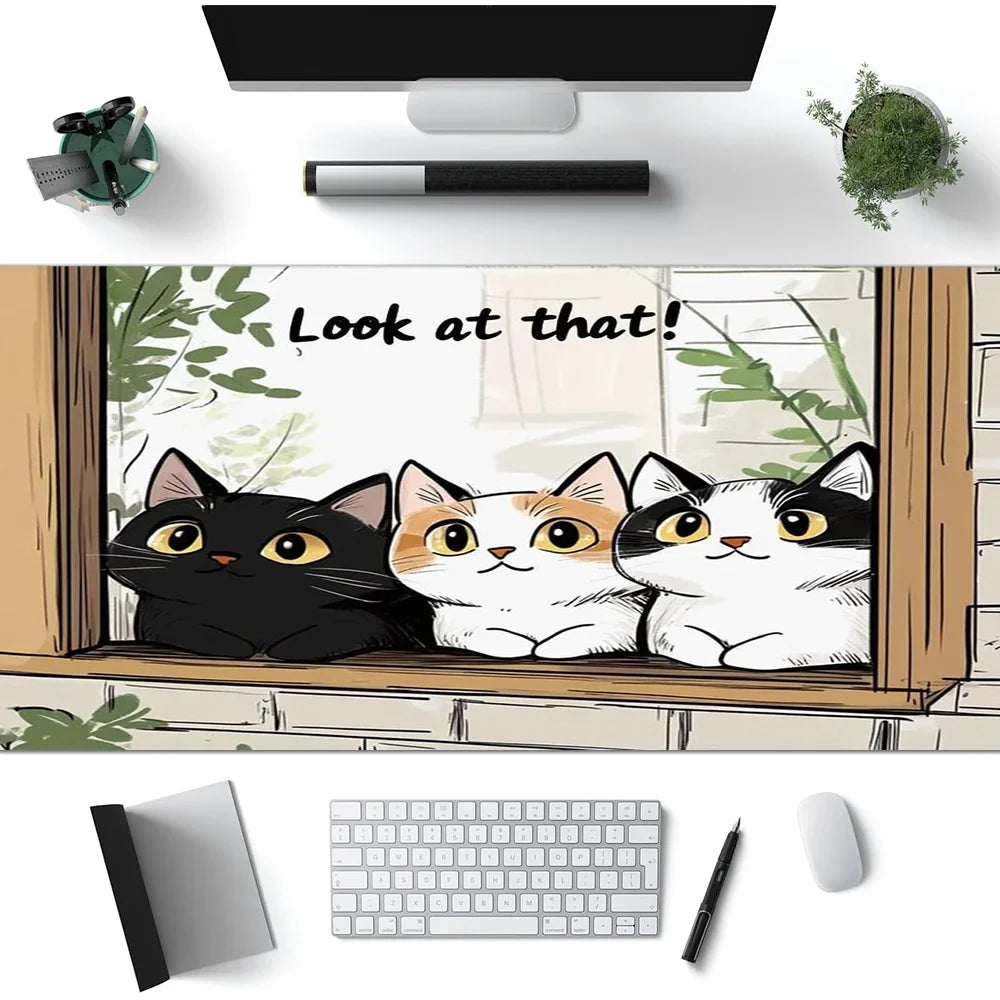 Cartoon Cat Mouse Pad