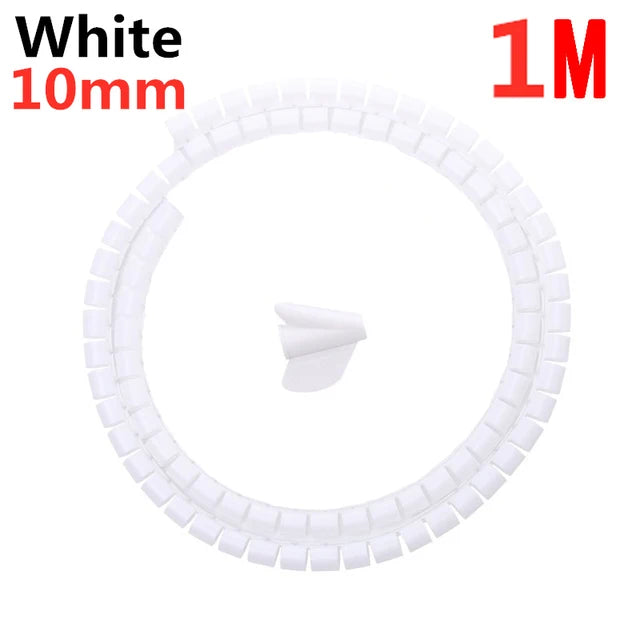 2M/1M Flexible Spiral Cable Wire Protector Cable Organizer