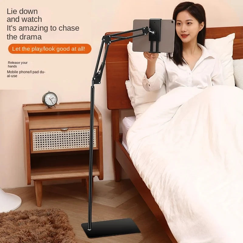 Metal Carbon Steel Flexible Arm Floor Tablet holder stand - Bed Stand For Lying Down Support Cell Phone IPad Bracket Grip