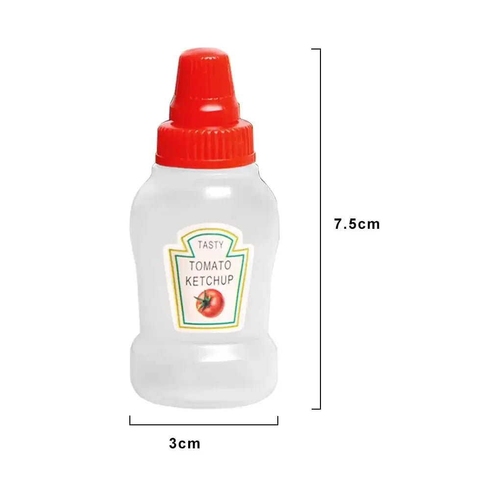 2Pcs/Set 25ML Mini Tomato Ketchup Bottle Portable Small