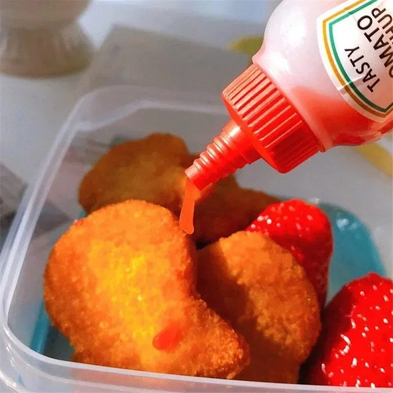 2Pcs/Set 25ML Mini Tomato Ketchup Bottle Portable Small