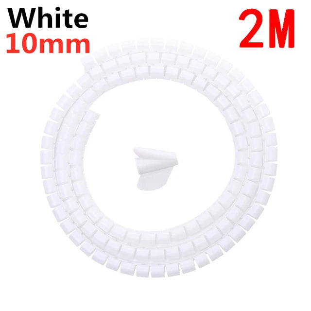 2M/1M Flexible Spiral Cable Wire Protector Cable Organizer