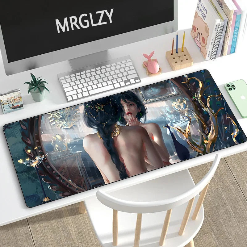 Female office computer