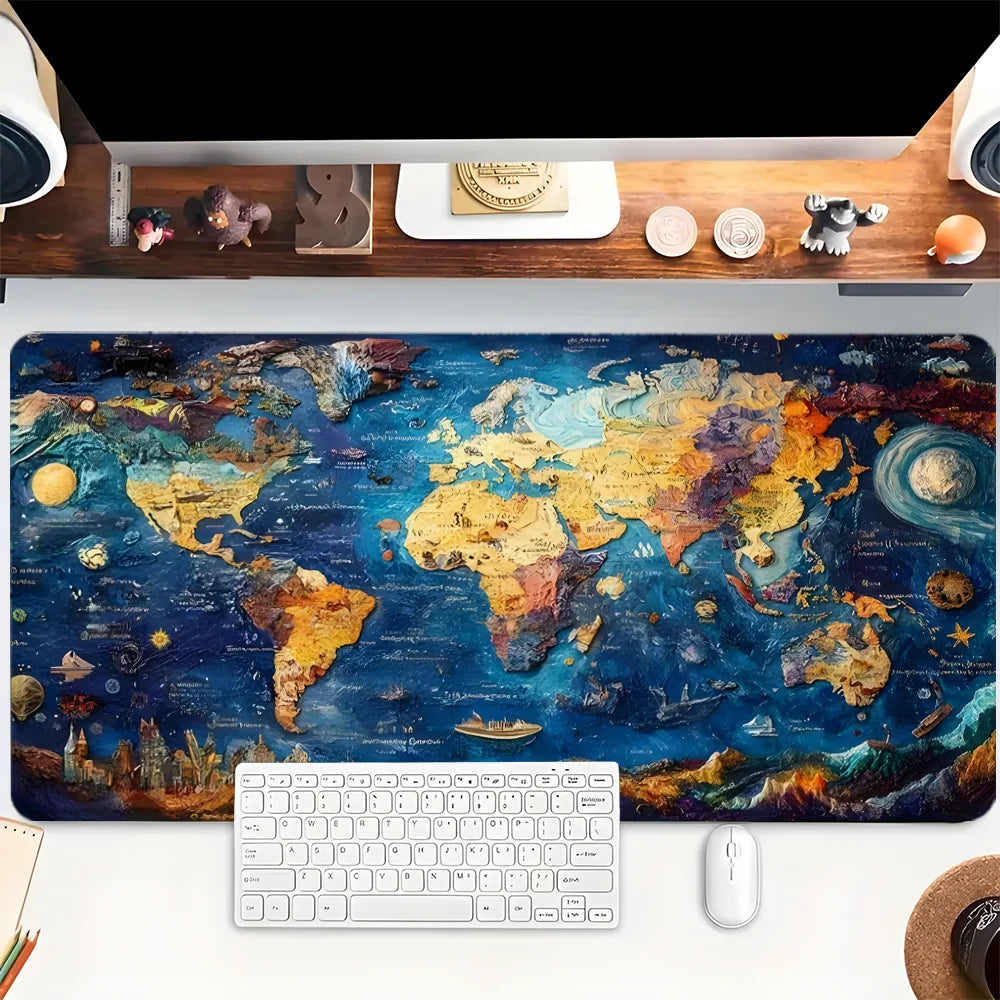 World Map Desk Mat