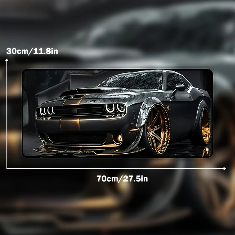 Sleek Golden Gray Sports Car