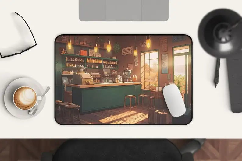 Kawaii Anime Coffee Shop Art