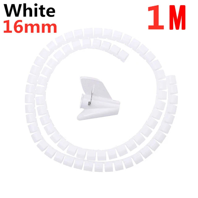 2M/1M Flexible Spiral Cable Wire Protector Cable Organizer