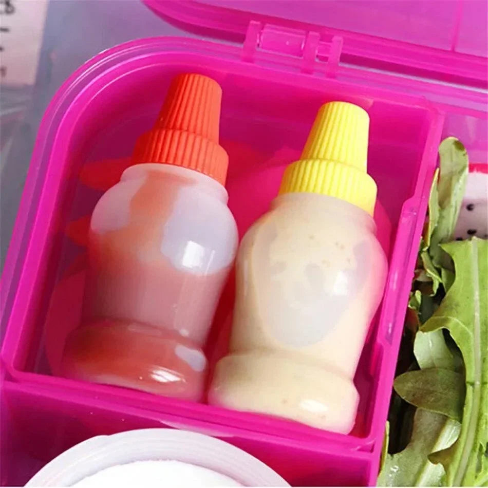 2Pcs/Set 25ML Mini Tomato Ketchup Bottle Portable Small