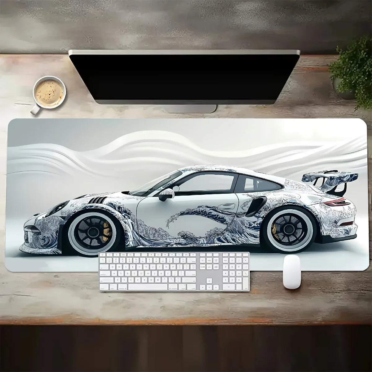 Large White Sports Car Design