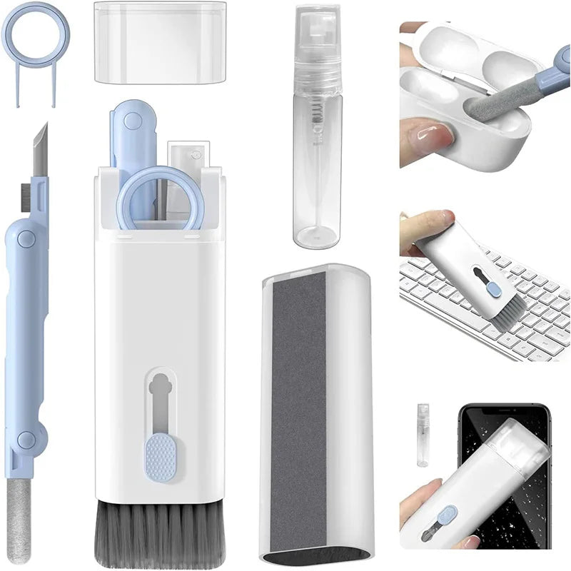 7-in-1 Computer Keyboard Cleaner Brush Kit Earphone
