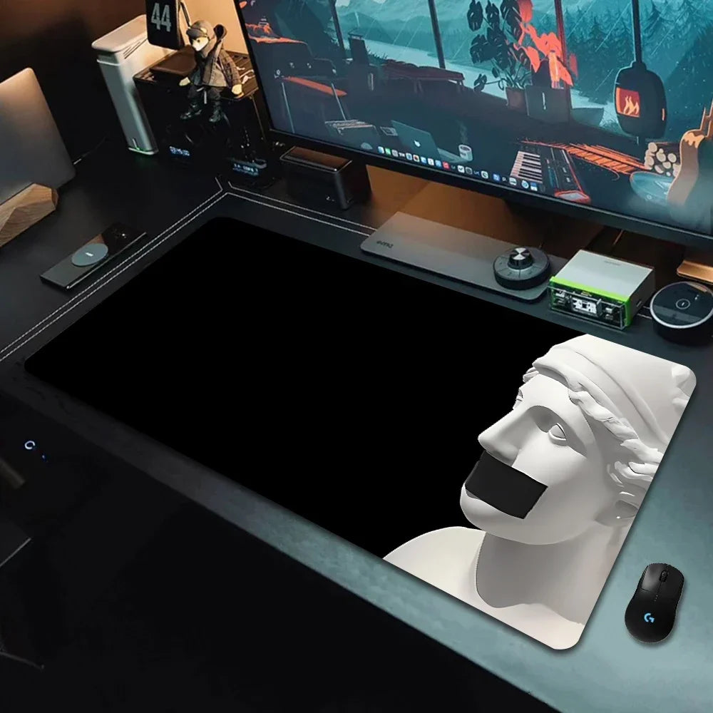 Retro Plaster Statue of David Art tabletop