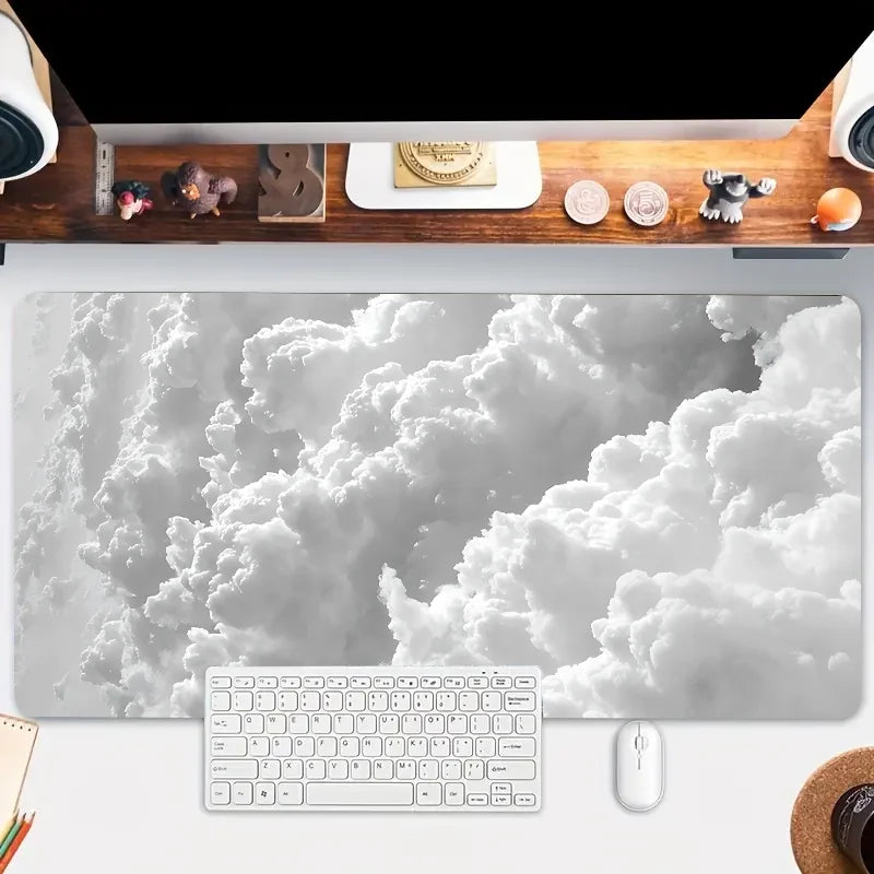 White cloud mouse pad
