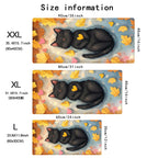 Cartoon Black Cat Art Desk