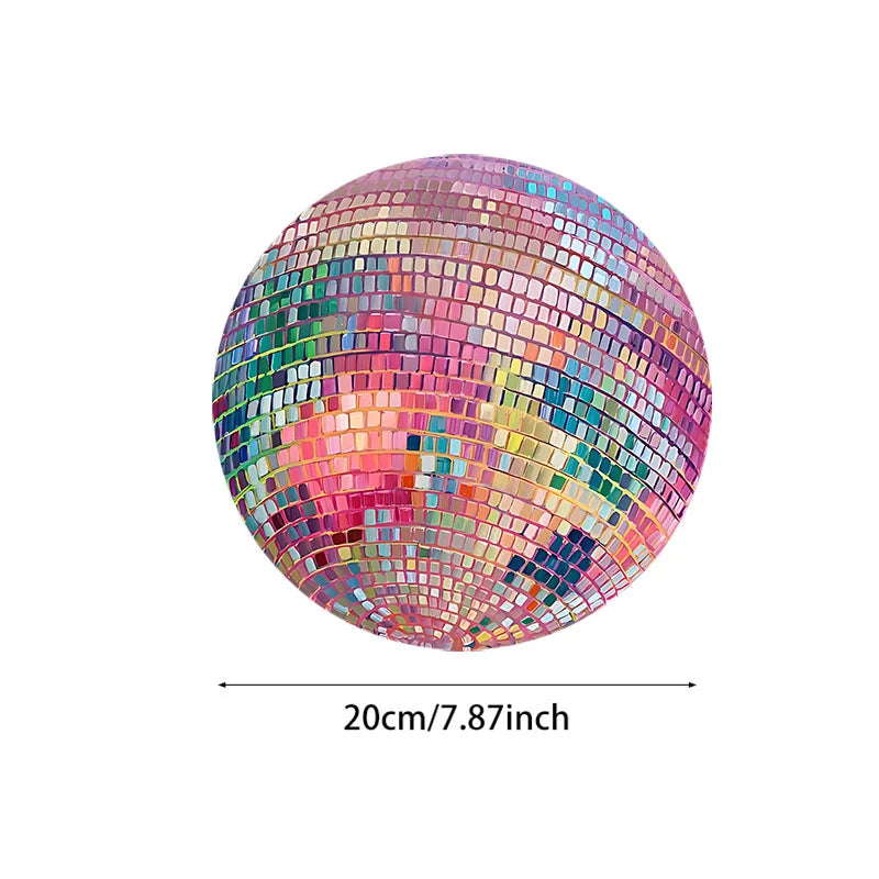Rubber Round Pink Disco Ball