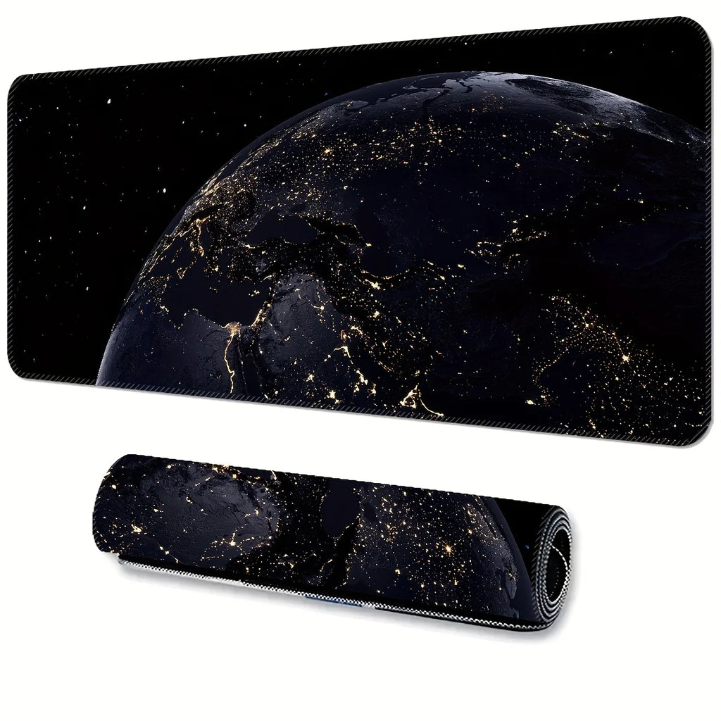 Mouse Pad Star Lighting Earth Computer