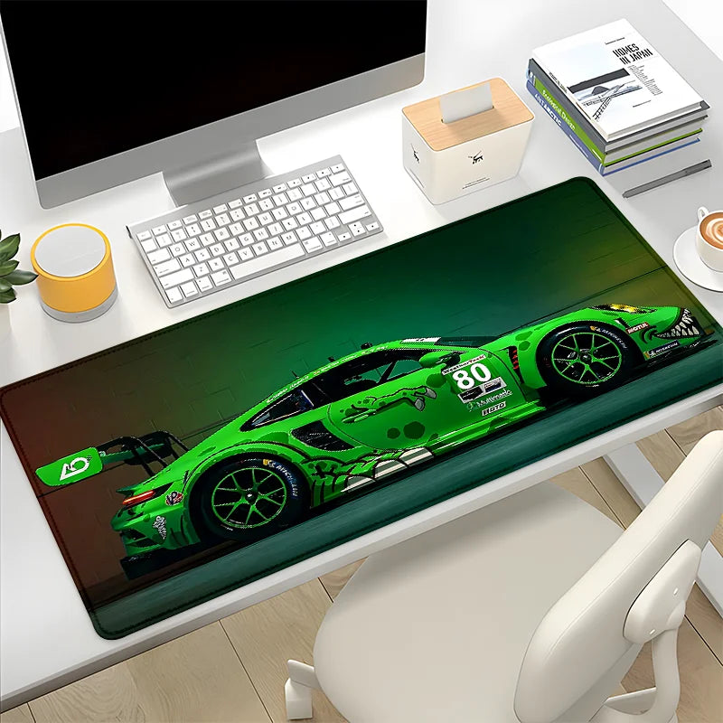 Green Racing Porsche Car