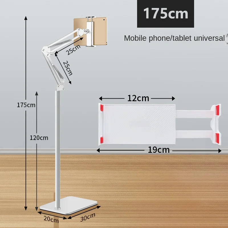 Metal Carbon Steel Flexible Arm Floor Tablet holder stand - Bed Stand For Lying Down Support Cell Phone IPad Bracket Grip