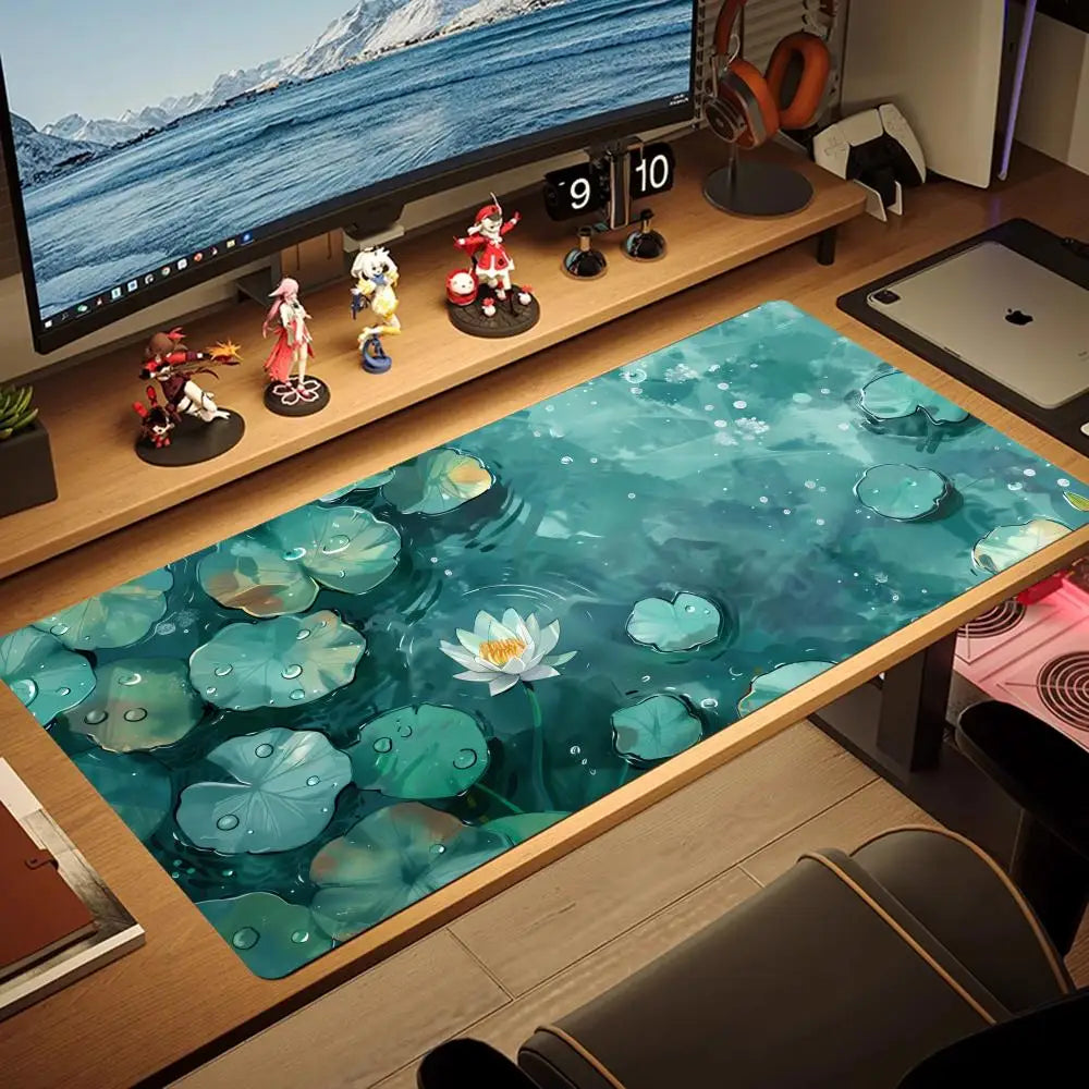 Pond lotus leaf Mouse PC Pad