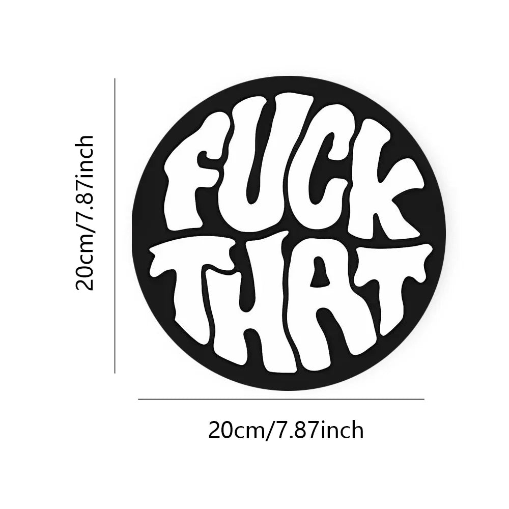 Funny Text Mouse Pad Round