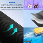 Pastel Purple Desk Mat Kawaii Cat Patterns