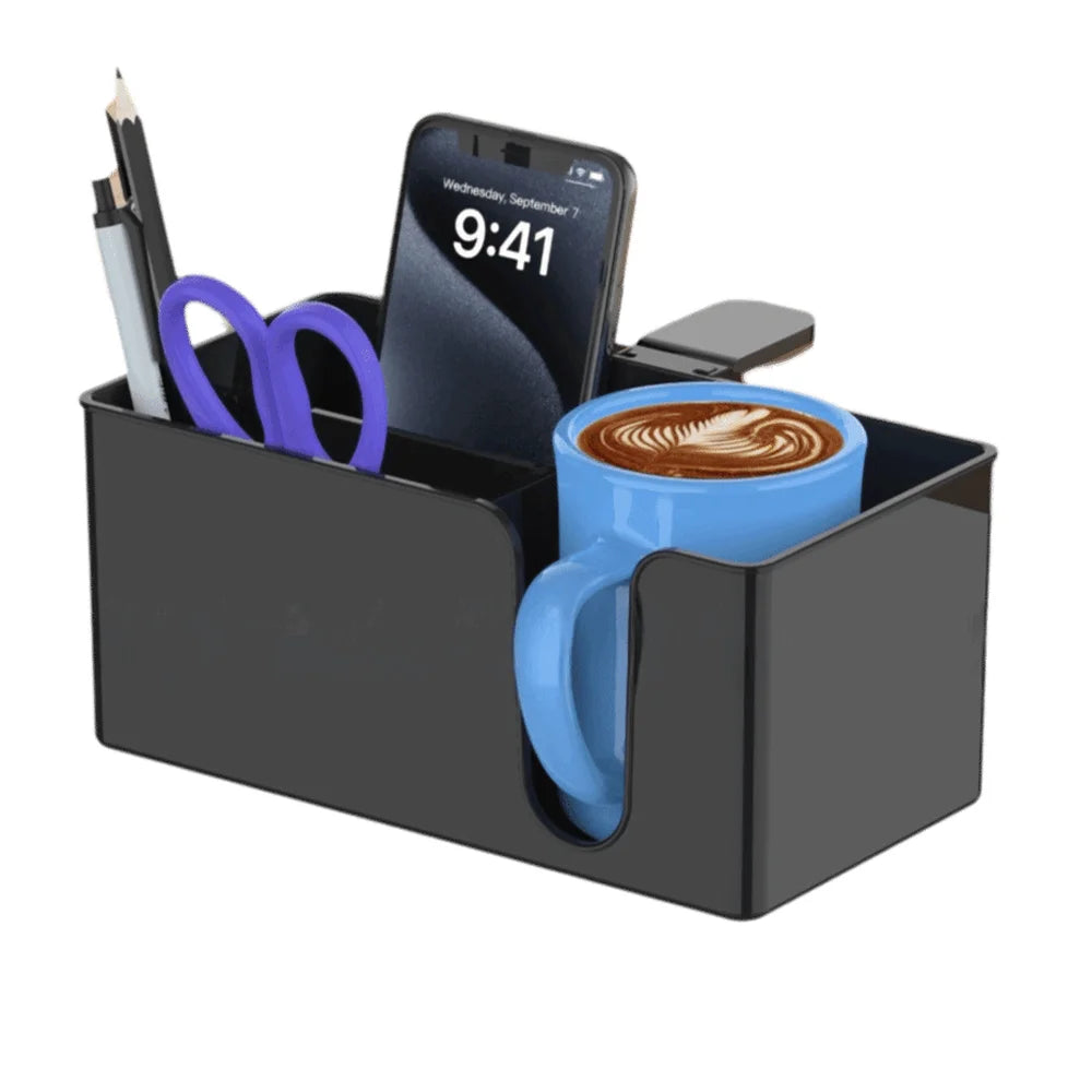 New 4-in-1 Tableside Storage Box Metal 360°