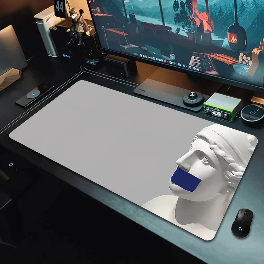 Retro Plaster Statue of David Art tabletop