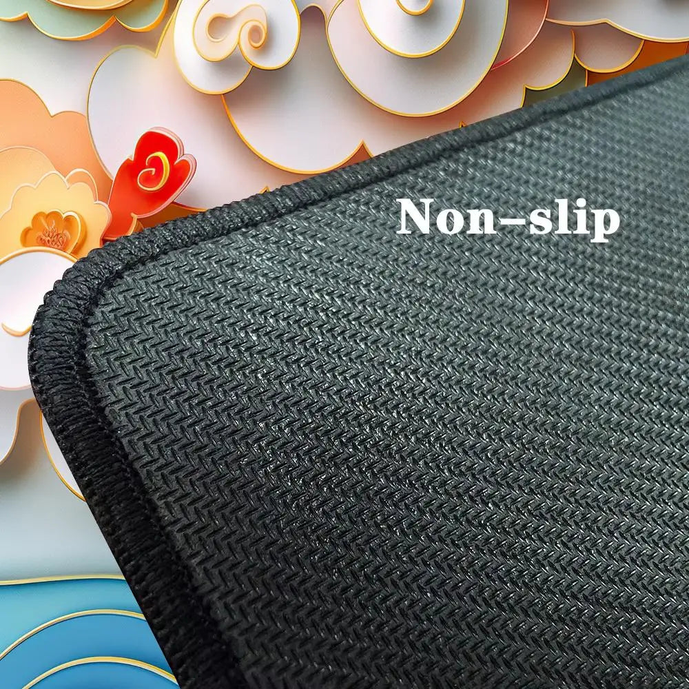 Colorful auspicious cloud mural