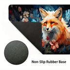 Flowers fox Mouse Pad Large MousePad