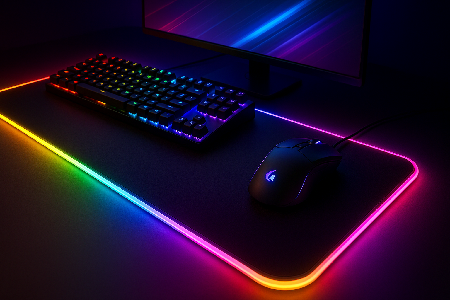 Bannière tapis de bureau gaming